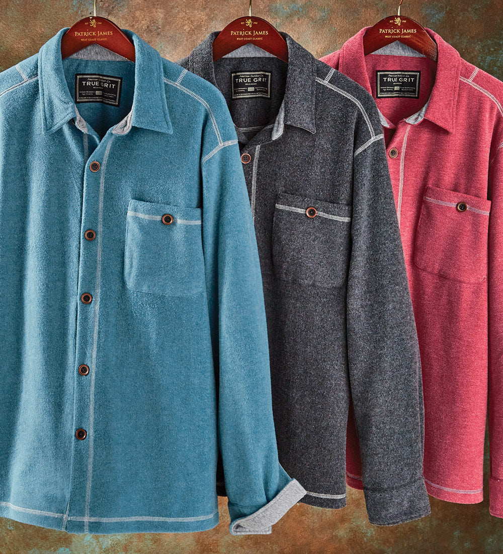 True Grit Melange Fleece Big Shirt - Image 3