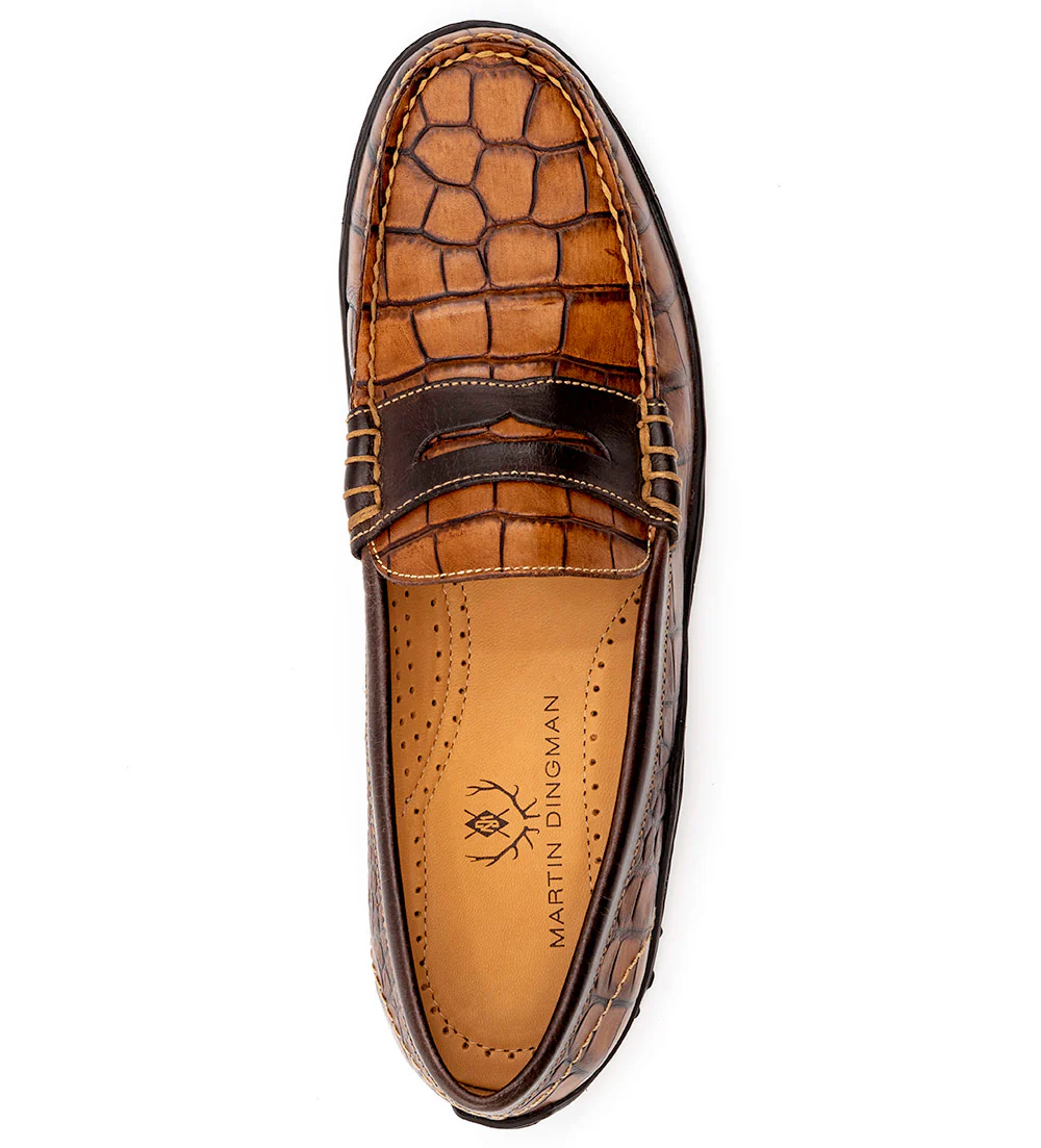 Martin Dingman Bill Alligator-Grain Loafers - Image 4