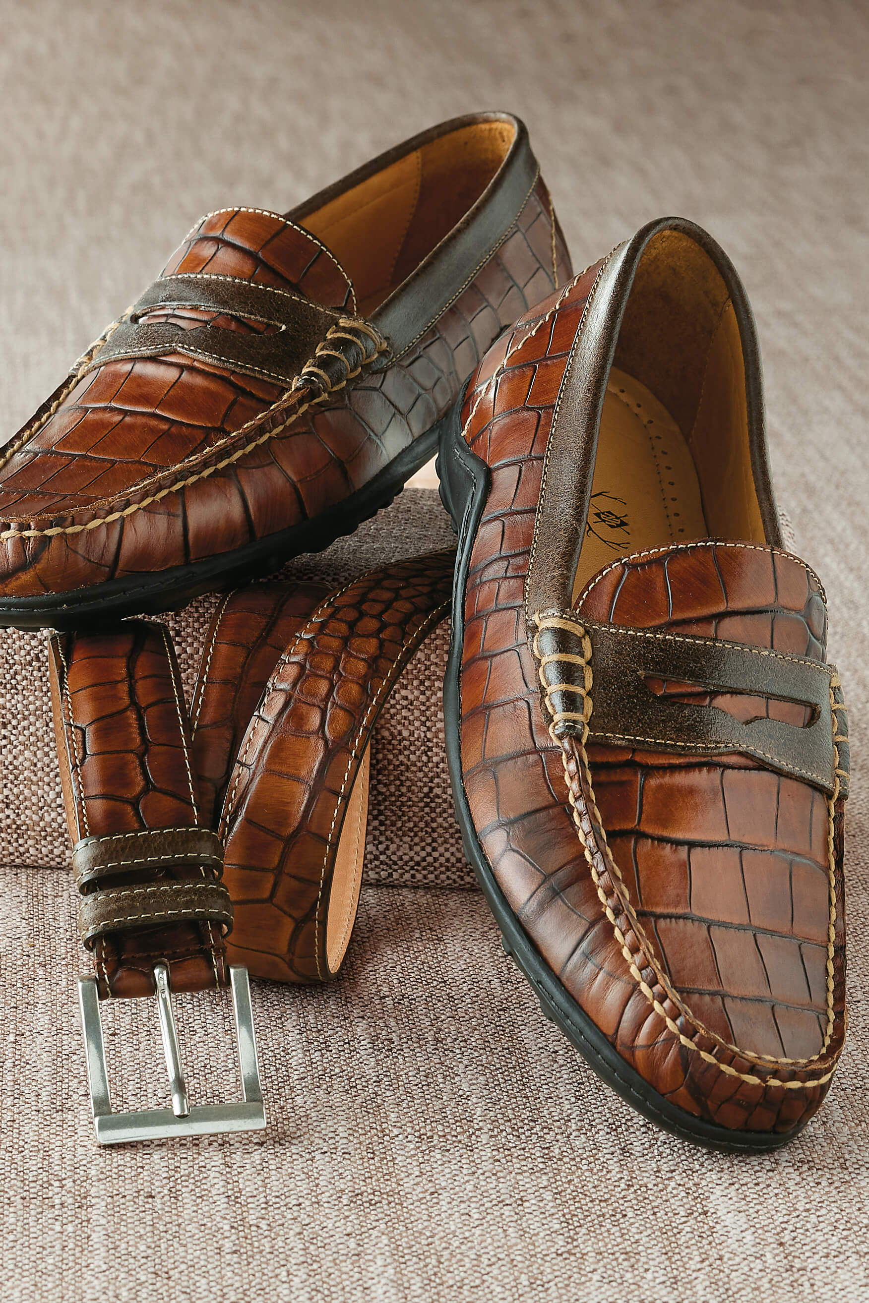 Martin Dingman Bill Alligator-Grain Loafers - Image 9