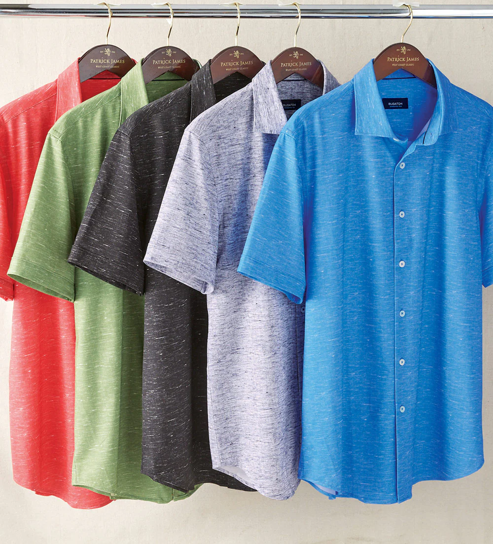 Bugatchi Striated Solid Knit Shirt - Image 3