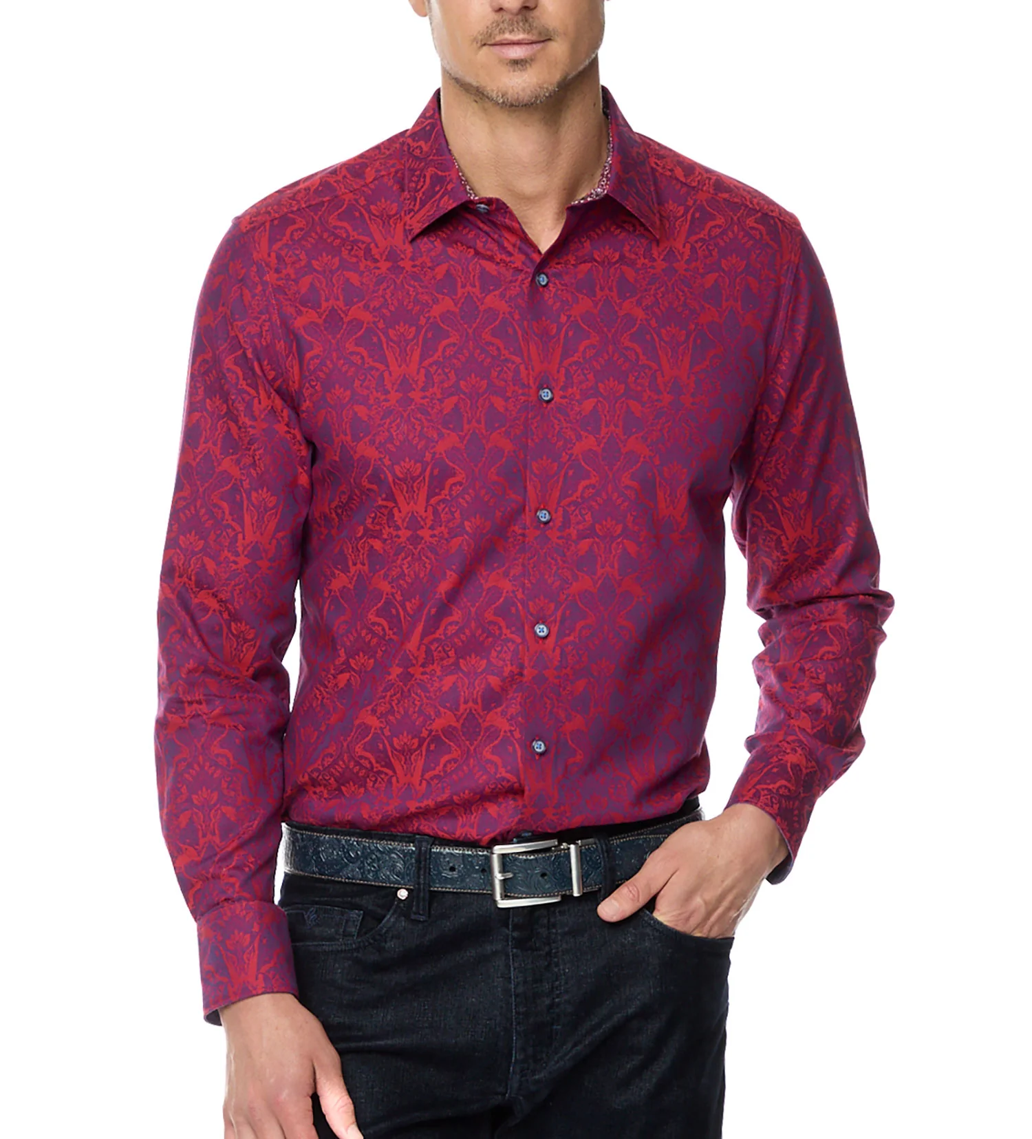 Robert Graham Highland Long Sleeve Jacquard Shirt - Image 12