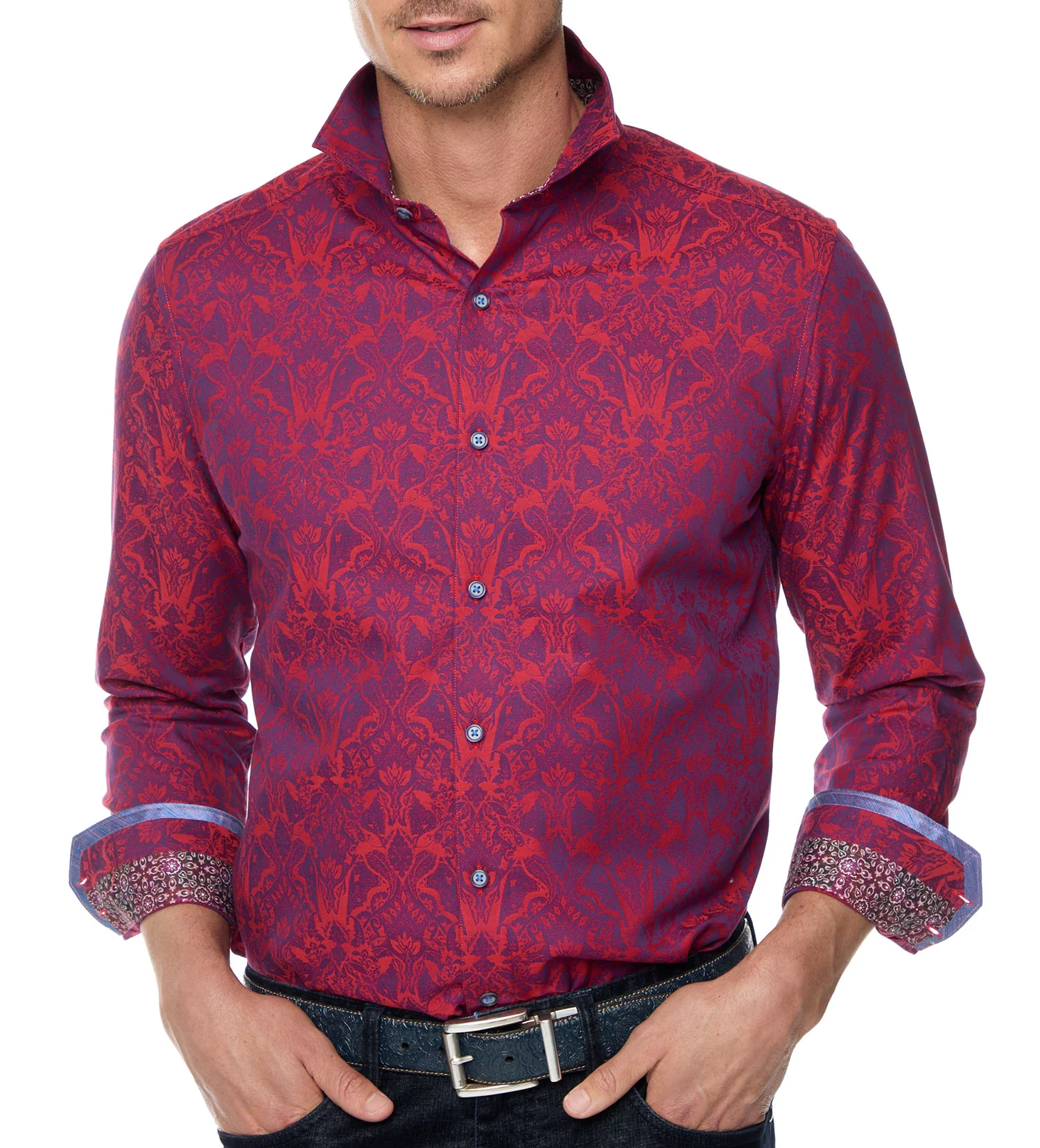 Robert Graham Highland Long Sleeve Jacquard Shirt - Image 14