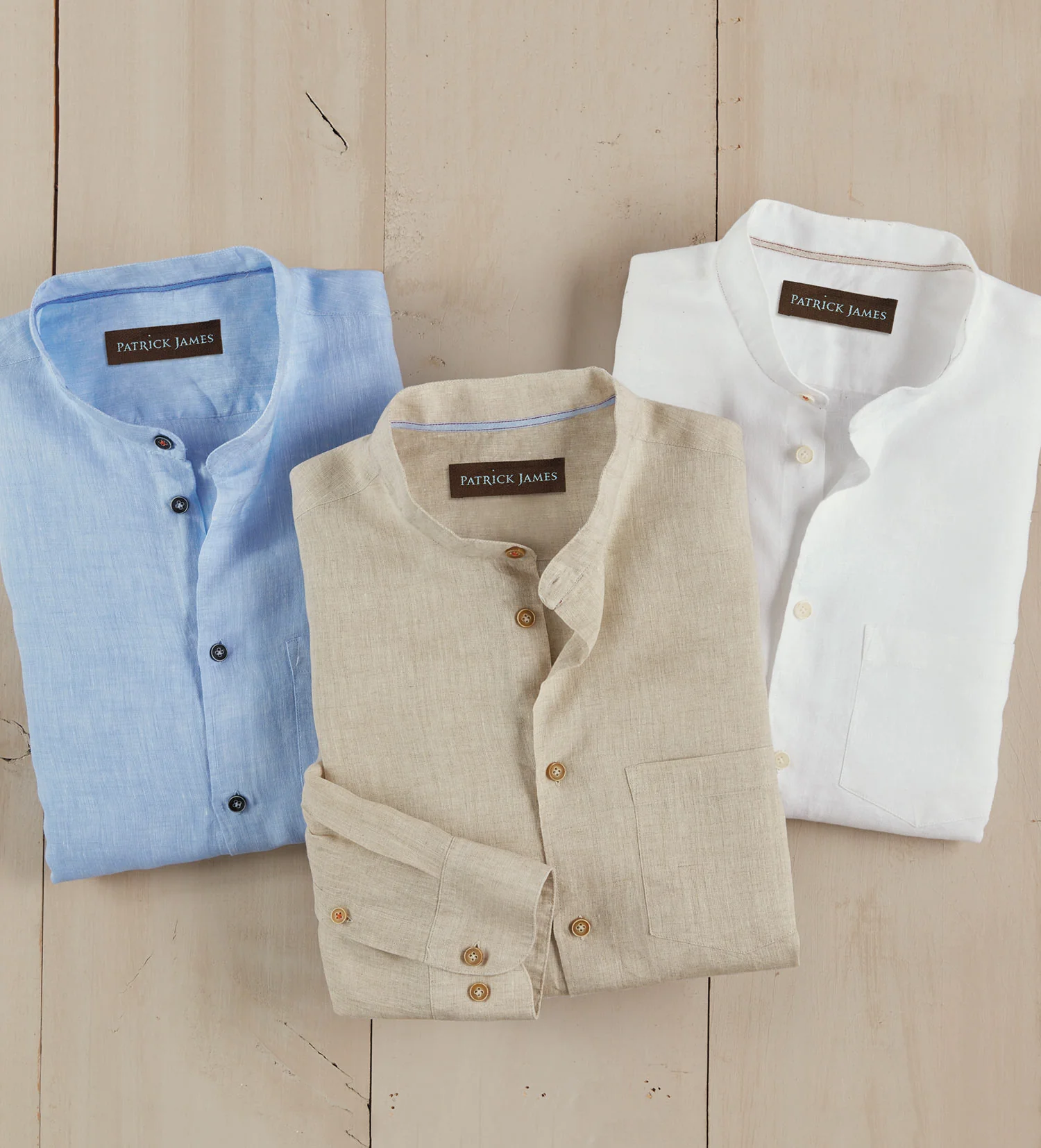 Patrick James Banded Collar Shirt - Image 3