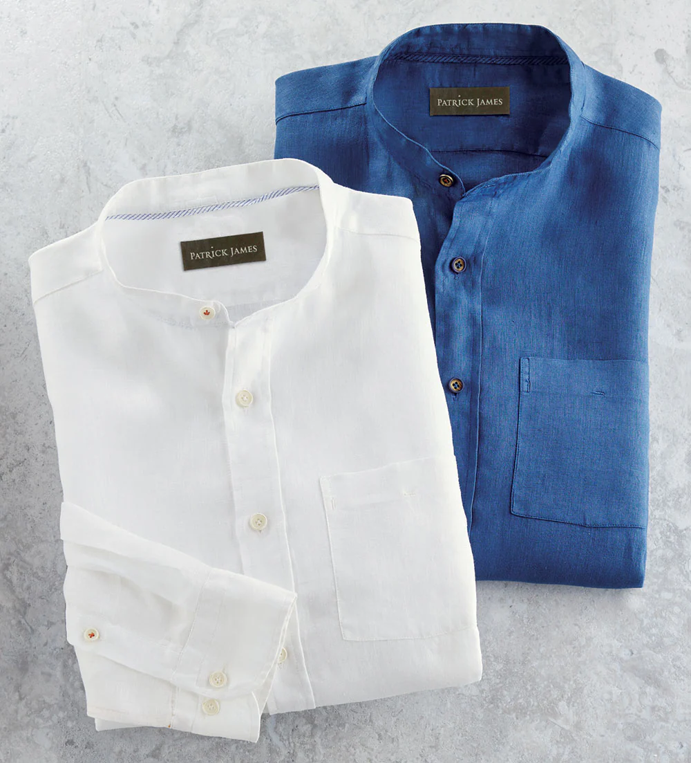 Patrick James Banded Collar Shirt - Image 4