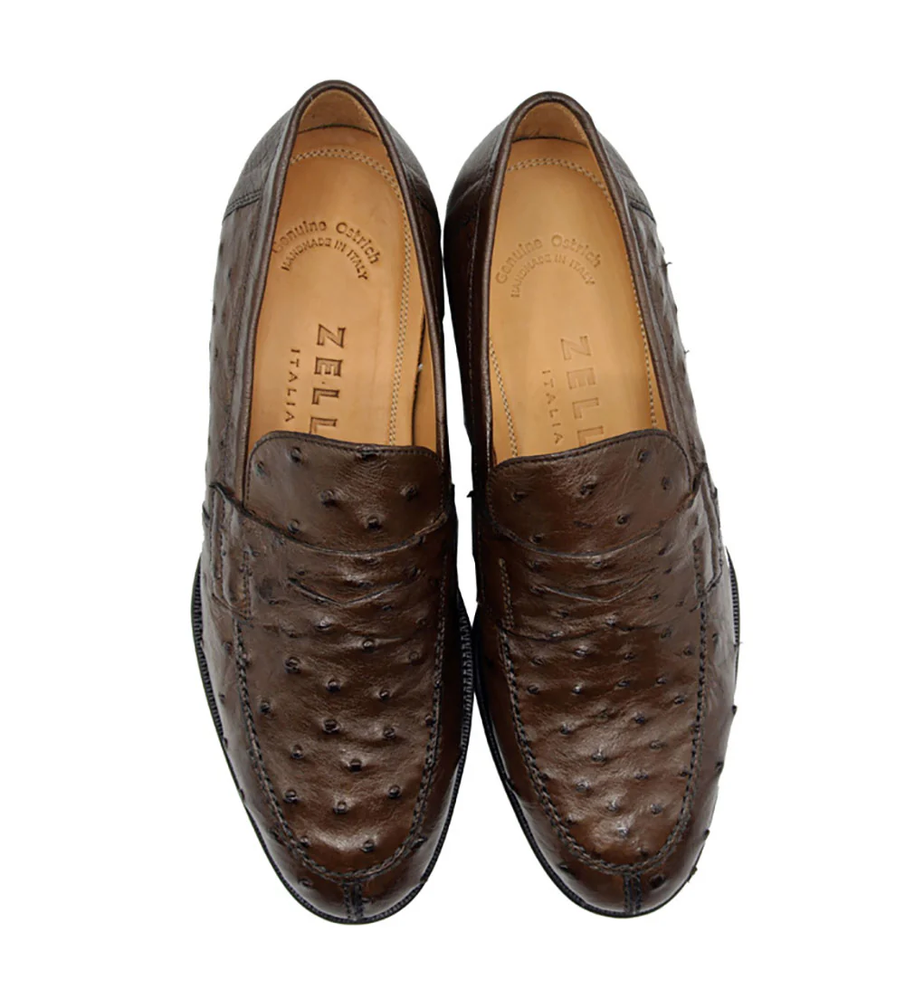 Zelli Roma Genuine Ostrich Quill Slip-On Loafer - Image 3