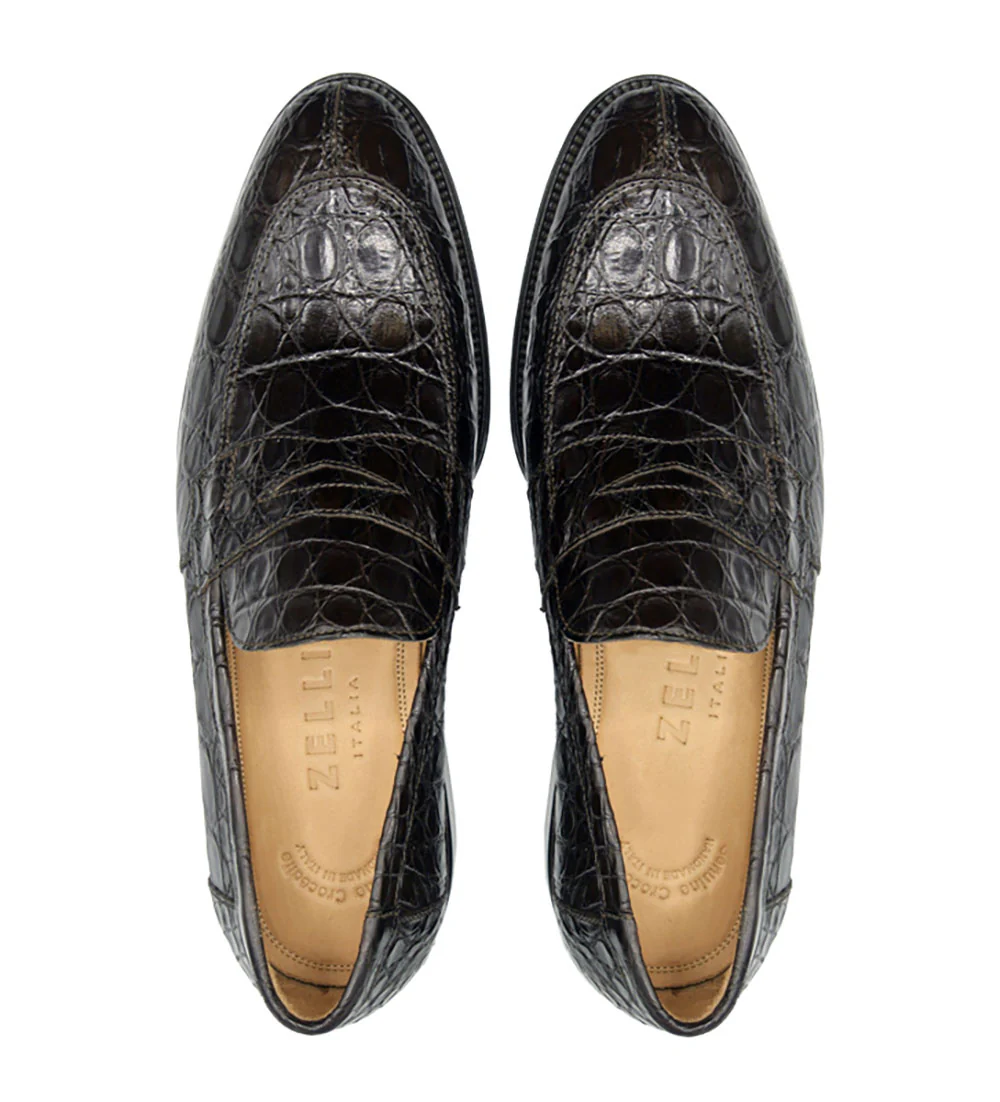 Zelli Roma Genuine Crocodile Slip-On Loafer - Image 10