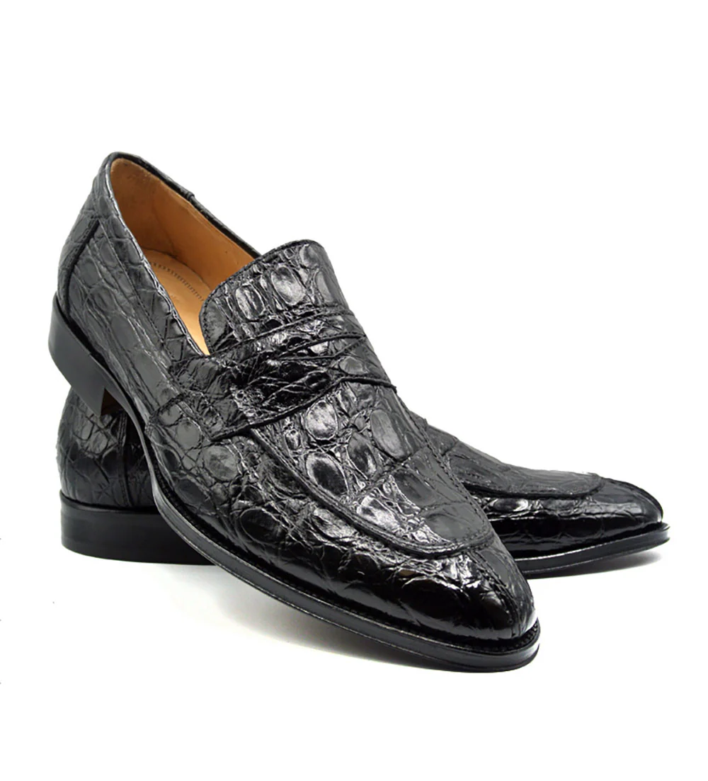 Zelli Roma Genuine Crocodile Slip-On Loafer - Image 12