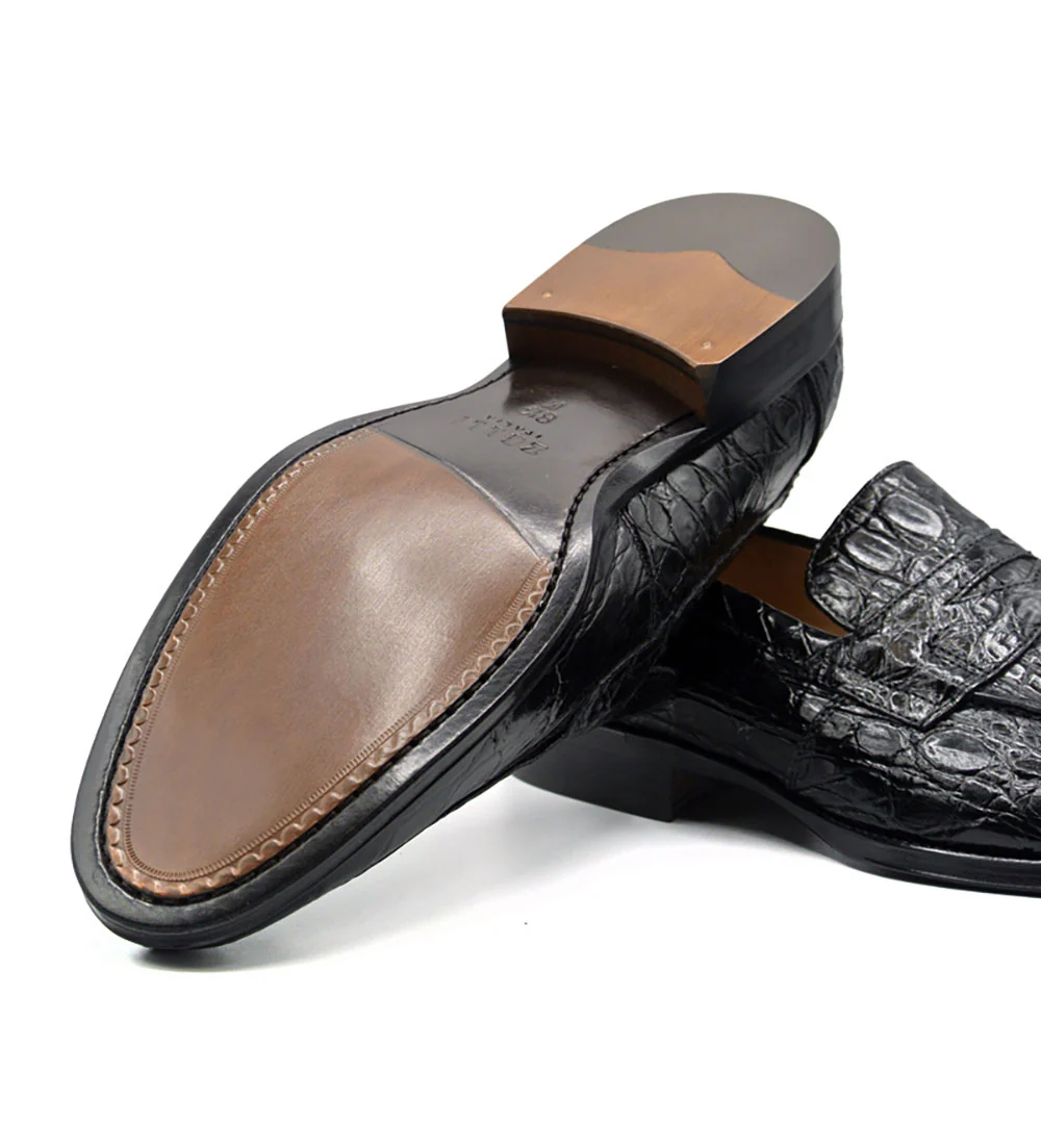Zelli Roma Genuine Crocodile Slip-On Loafer - Image 14