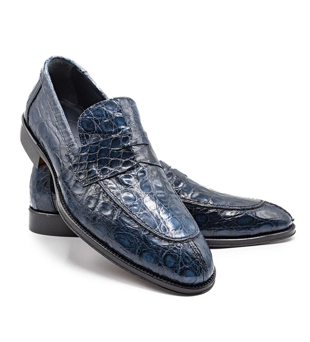 Zelli Roma Genuine Crocodile Slip-On Loafer - Image 16