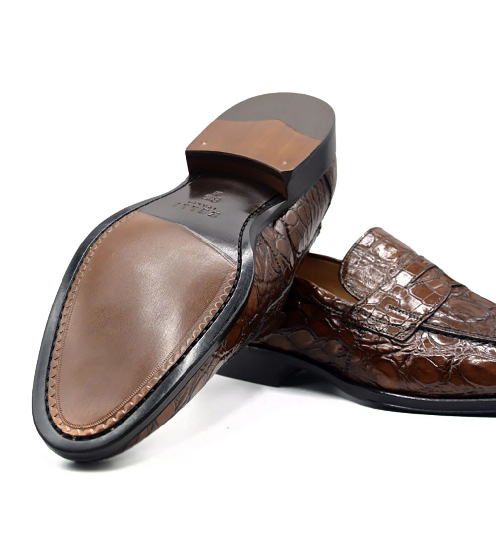 Zelli Roma Genuine Crocodile Slip-On Loafer - Image 4