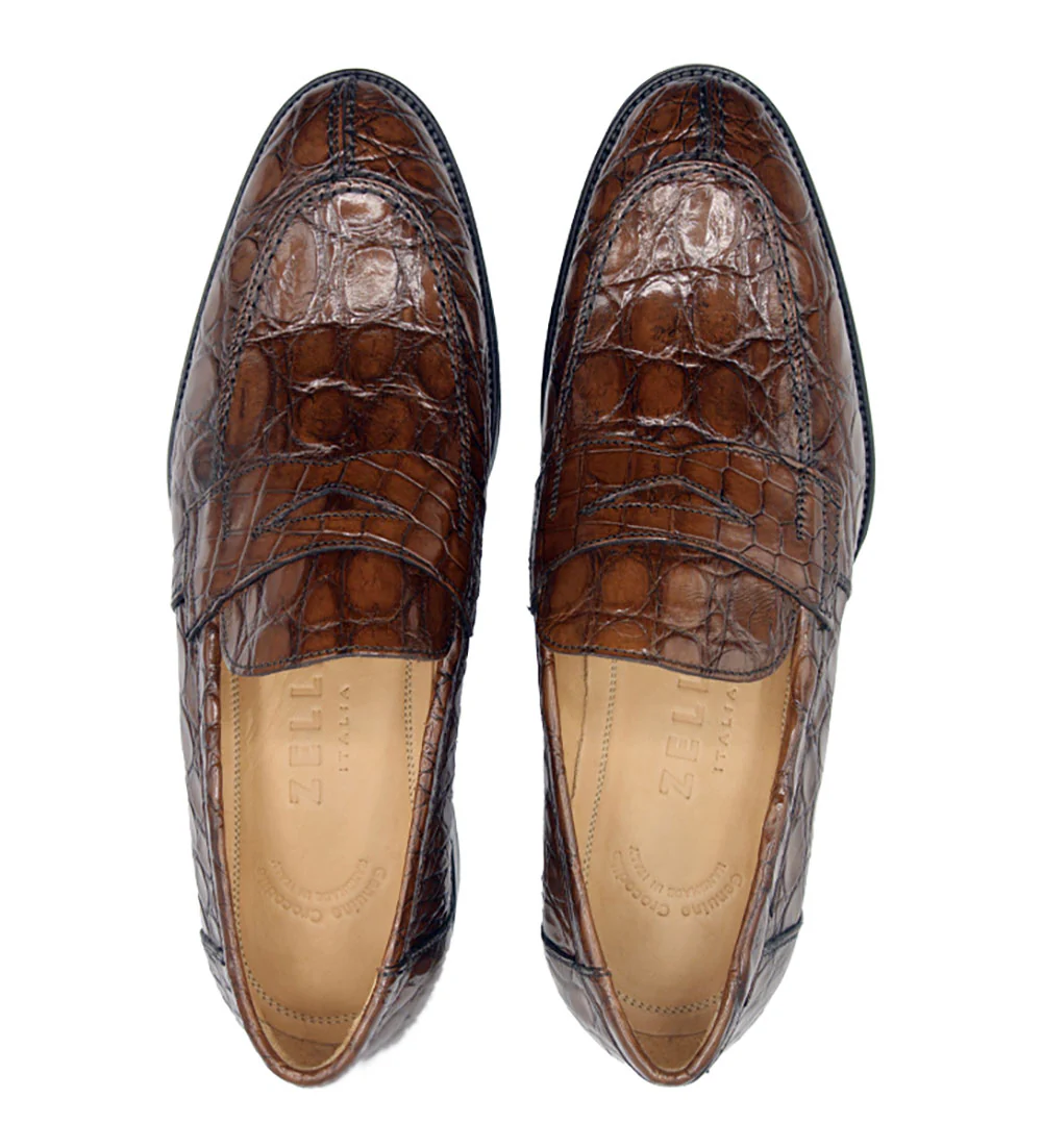 Zelli Roma Genuine Crocodile Slip-On Loafer - Image 5