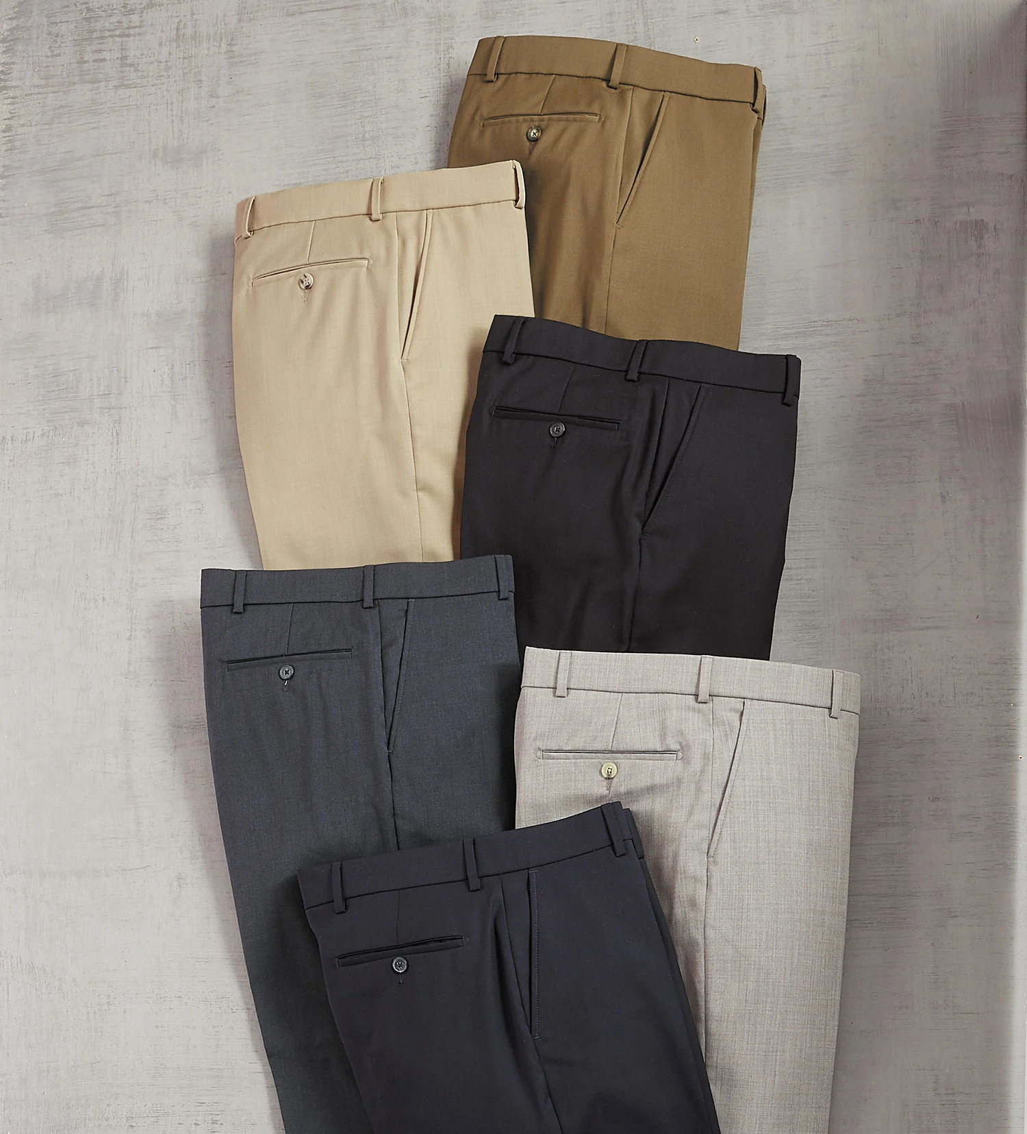 Patrick James Gabardine Flat-Front Slacks - Image 3