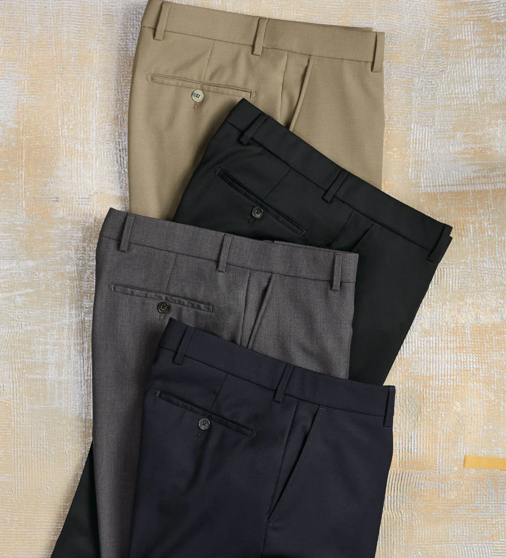 Patrick James Gabardine Flat-Front Slacks - Image 5