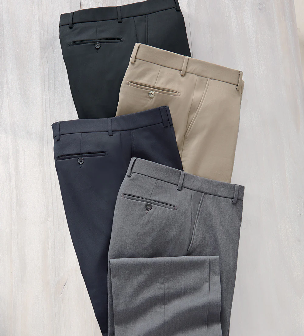 Patrick James Gabardine Flat-Front Slacks - Image 7